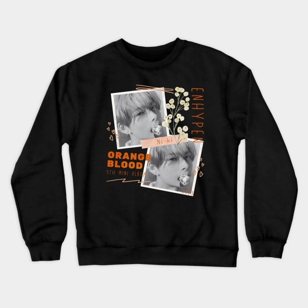 Ni-ki ENHYPEN Orange Blood Crewneck Sweatshirt by wennstore